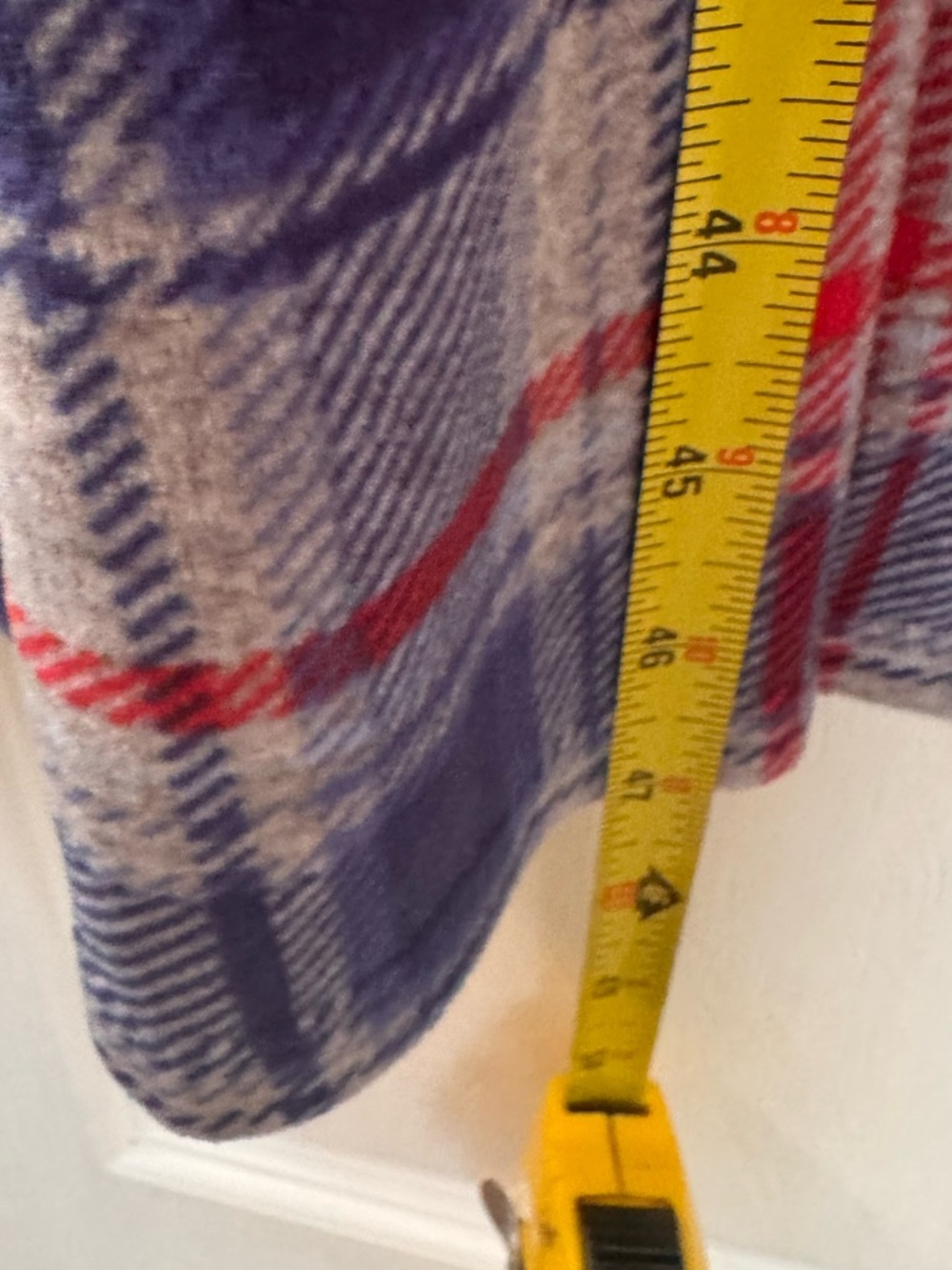 PLUS NIGHTGOWN SIZE 4X. ARIA SLEEPWEAR, LONG SLEEVES, SOFT FLEECE PLAID, POCKETS - Picture 14 of 16